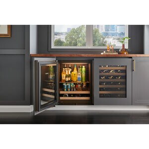 Sub-Zero Designer Series 24 in. Built-In 5.1 cu. ft. Smart Compact Beverage Center with Adjustable Shelves & Digital Control - Custom Panel Ready, , hires