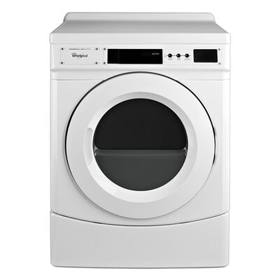 Whirlpool 27 in. 6.7 cu. ft. Non-Vend Commercial Gas Dryer - White | CGD9160GW