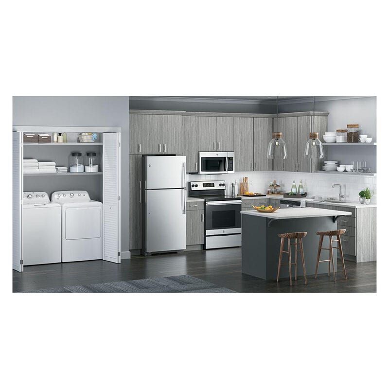 GE 30 in. 1.6 cu. ft. 950W Over-the-Range Microwave with 300 CFM - Stainless Steel, Stainless Steel, hires