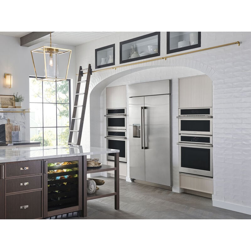 Monogram Statement Series 30 in. 1.3 cu. ft. Steam Electric Single Wall Oven with True European Convection - Stainless Steel, , hires