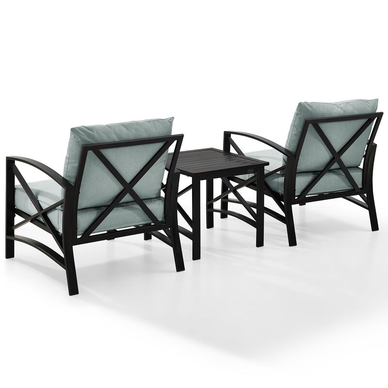 Crosley Kaplan Oil Rubbed Bronze 3 PC. Chat Set - Mist, , hires