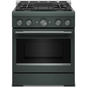 KitchenAid Commercial-Style 30 in. 4.1 cu. ft. Air-Fry True European Convection Gas Range with 4 Sealed Burners - Juniper, , hires