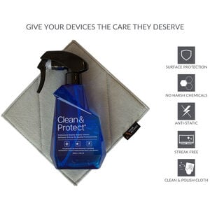 Austere Anti-Bacterial Clean & Protect with Easy-Trigger Pump and Dual-Textured Cleaning Cloth, , hires