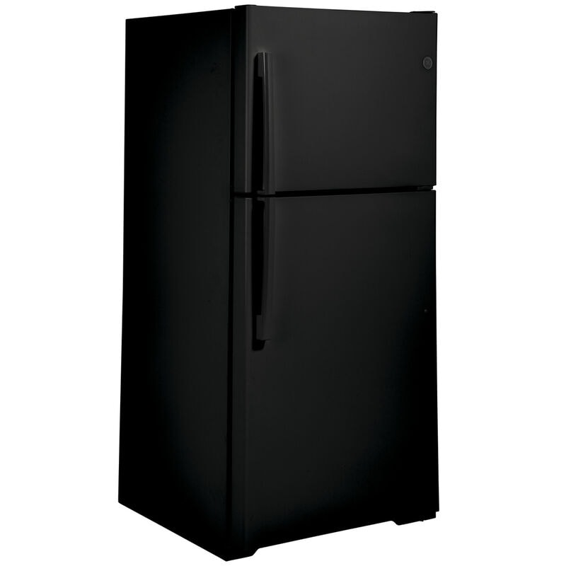 GE 30 in. 19.2 cu. ft. Top Freezer Refrigerator - Black, Black, hires