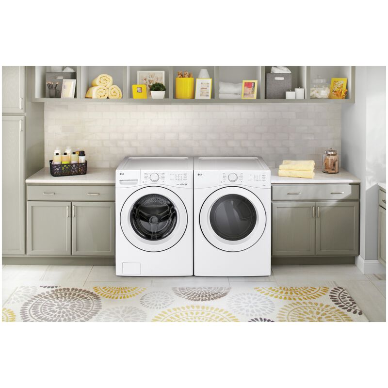 LG 27 in. 7.4 cu. ft. Smart Stackable Gas Dryer with Sensor Dry & AI Dry - White, , hires