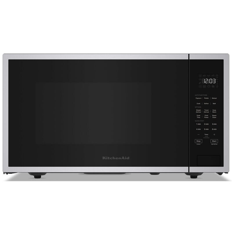 KitchenAid 22 in. 1.6 cu. ft. Countertop Microwave with Sensor Cooking - Stainless Steel, Stainless Steel, hires