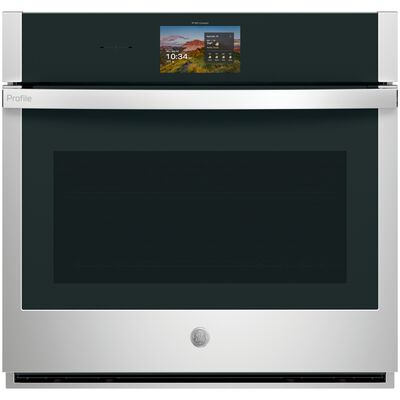 GE Profile 30 in. 5.0 cu. ft. Smart Electric Single Wall Oven with True European Convection - Stainless Steel | PTS9000SZSS