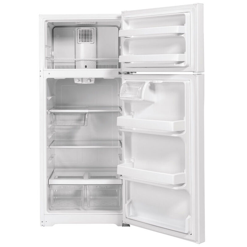 GE 28 in. 16.6 cu. ft. Top Freezer Refrigerator - White, White, hires