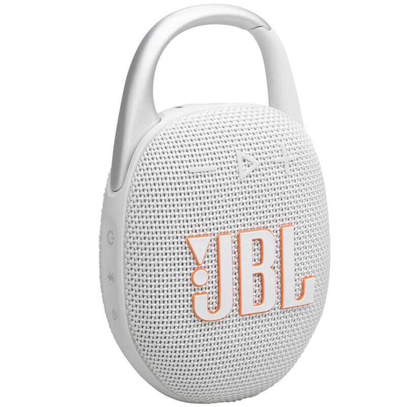 JBL Clip 5 Ultra Portable Waterproof Speaker - White, White, hires