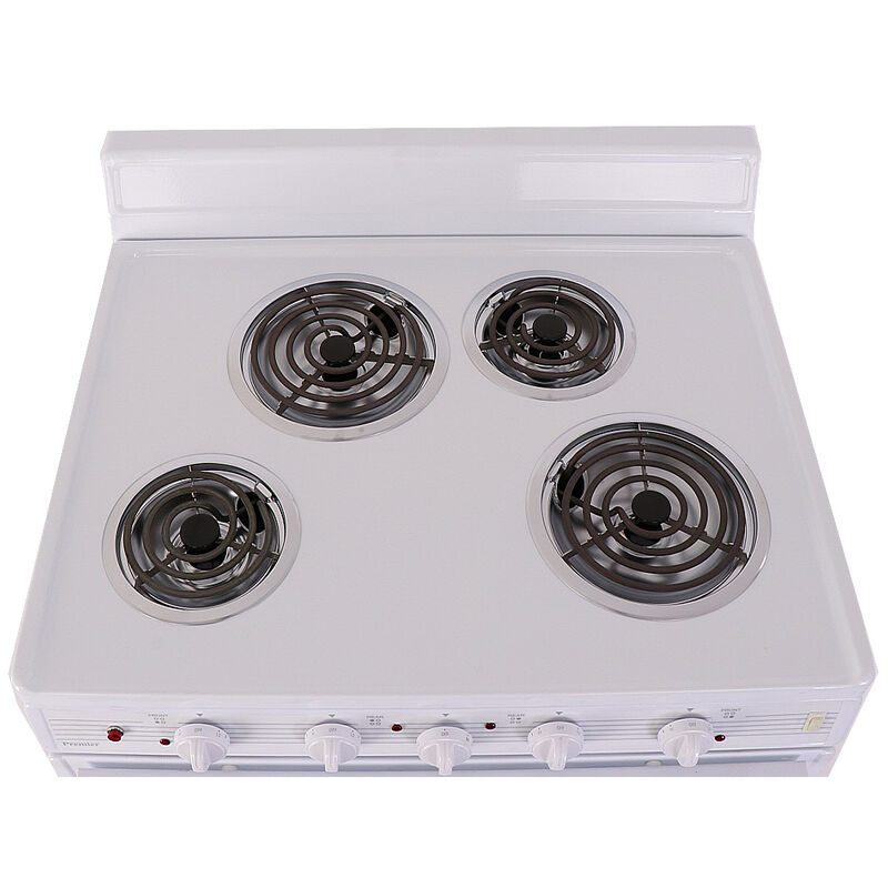 Premier 30 in. 3.9 cu. ft. Electric Range with Coil Burners - White, , hires