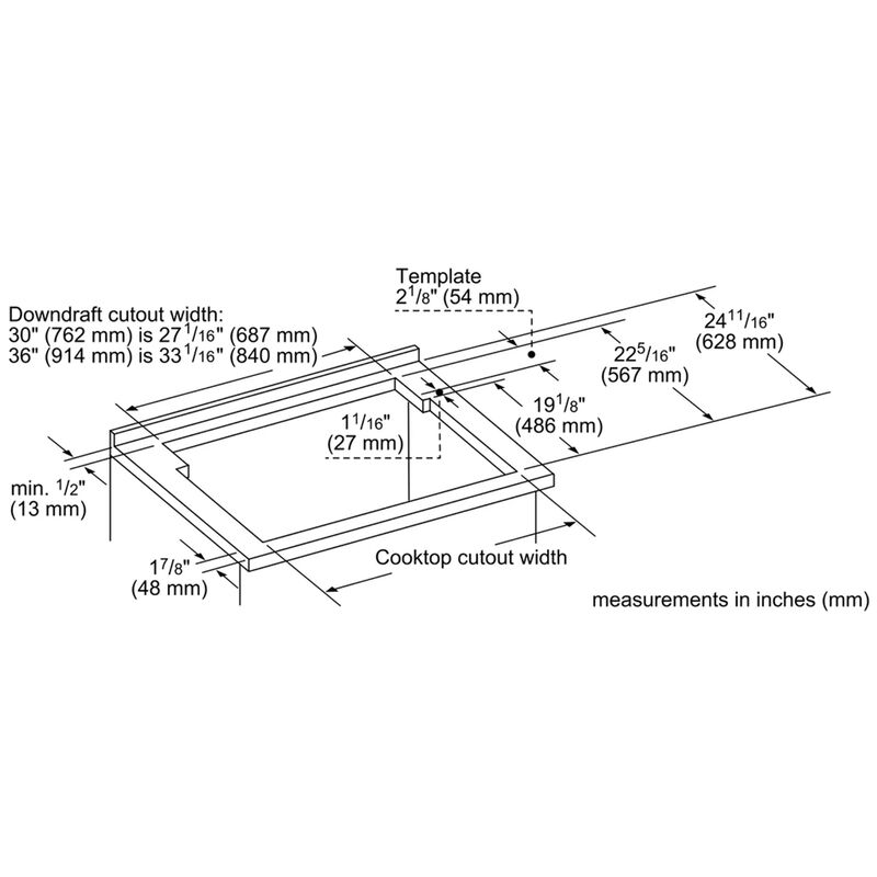 Thermador Masterpiece Series 36 in. Convertible Downdraft with 3 Fan Speeds - Stainless Steel, , hires