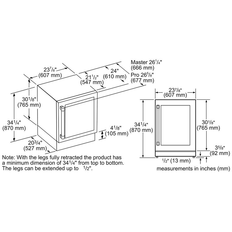 Thermador Professional Series 24 in. Undercounter Wine Cooler with Dual