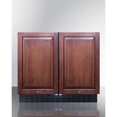 Summit 36 in. 5.8 cu. ft. Side by Side Undercounter Refrigerator - Custom Panel Ready | FFRF36IF