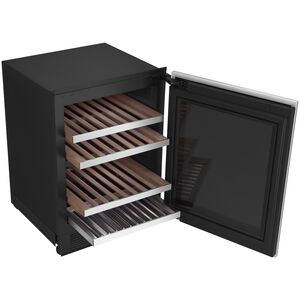 SKS 24 in. Undercounter Smart Wine Cooler with Metal & Wood Racks, Dual Temperature Zones & 41 Bottle Capacity - Custom Panel Ready, , hires