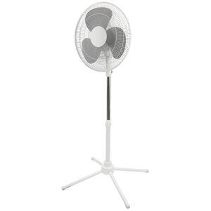 Lifesmart 47 in. Oscillating Pedestal Fan with 3 Speed Settings, Adjustable Tilt & Height Settings - White, , hires