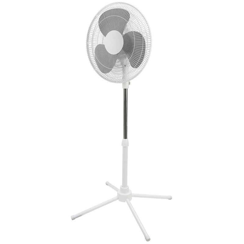 Lifesmart 47 in. Oscillating Pedestal Fan with 3 Speed Settings, Adjustable Tilt & Height Settings - White, , hires