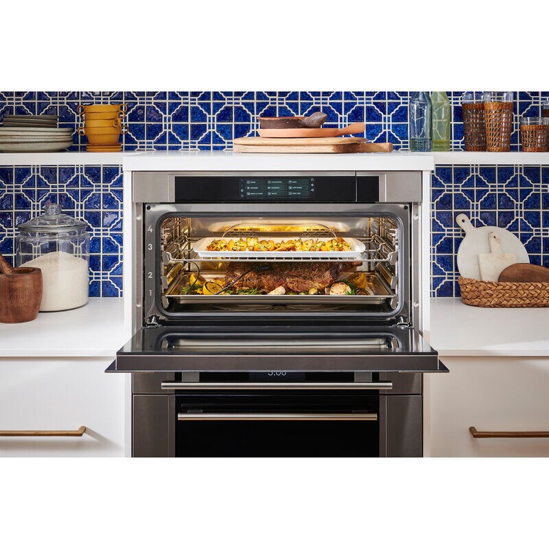 Wolf M Series 30 in. 2.4 cu. ft. Steam Electric Single Wall Oven with Dual Convection - Stainless Steel, , hires