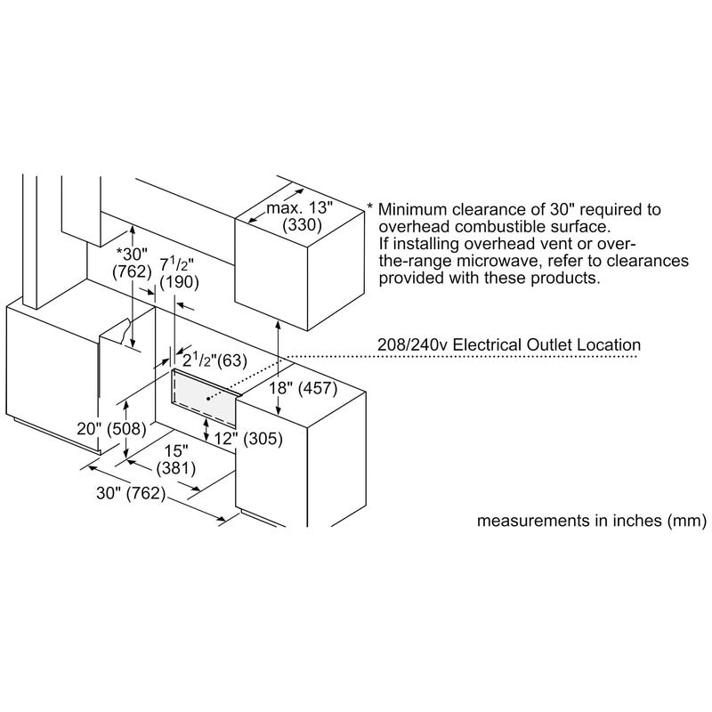 Bosch 800 Series 30 in. 4.6 cu. ft. True European Convection Slide-In Electric Range with 4 Induction Burners - Black Stainless Steel, , hires