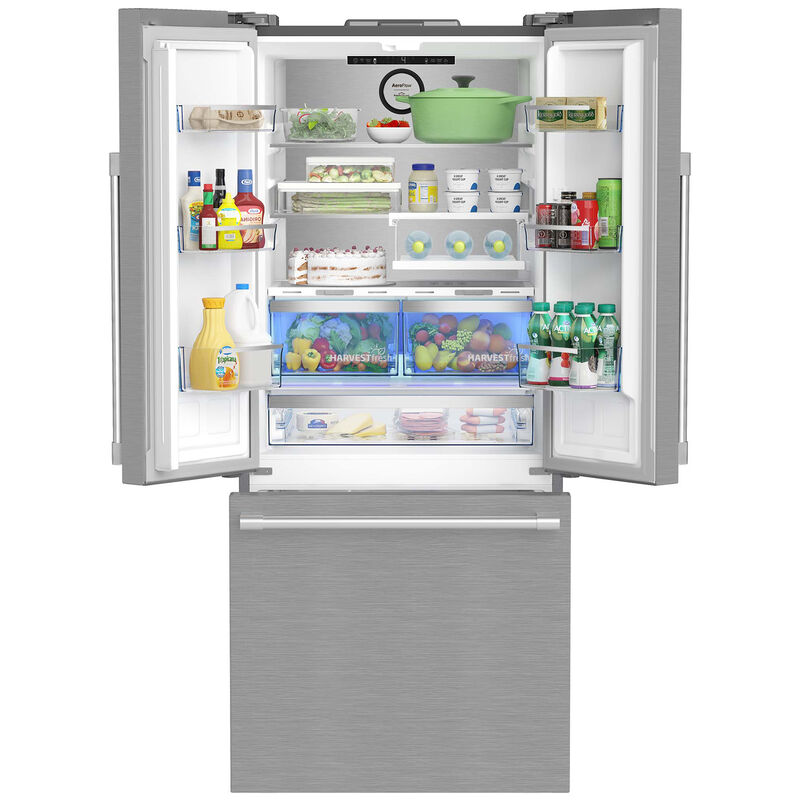 Beko 30 in. 16.0 cu. ft. Smart Counter Depth French Door Refrigerator with Ice Maker - Stainless Steel, , hires