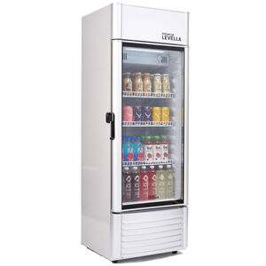 Premium Levella 23 in. 6.5 cu. ft. Beverage Center with Adjustable Shelves & Customizable Lightbox - Silver, , hires
