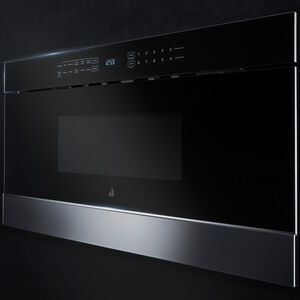 JennAir Noir 24 in. 1.2 cu. ft. 950W Drawer Microwave with Sensor Cooking - Floating Glass Black, , hires