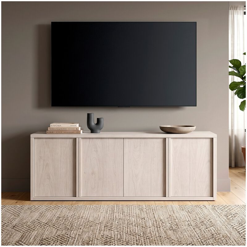 Preston & Cole Adaline 68" Wide TV Stand for TVs up to 75" - Alder White, , hires