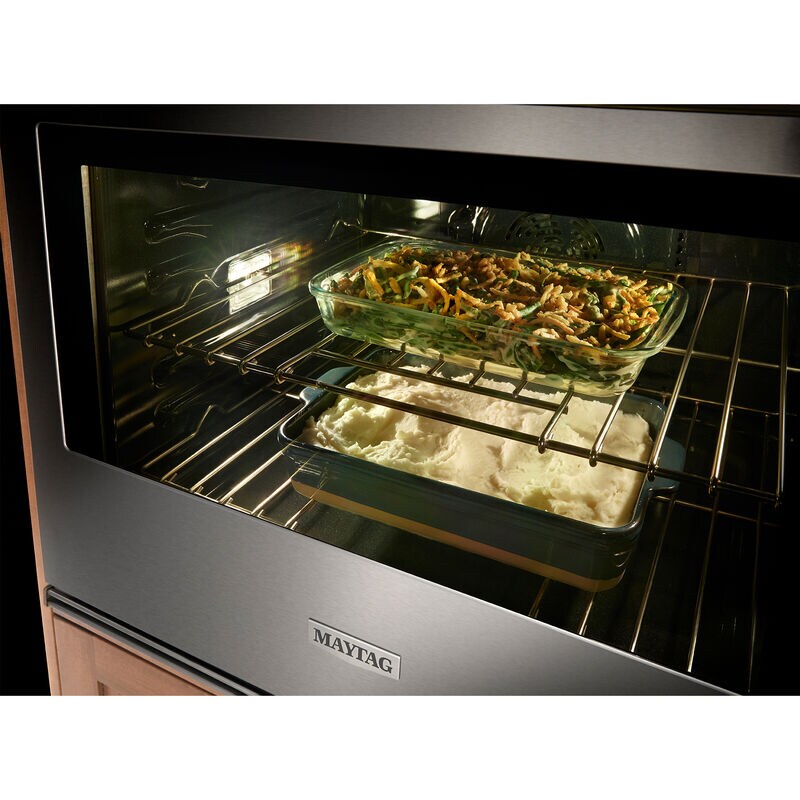 Maytag 30 in. 5 cu. ft. Electric Single Wall Oven with True European Convection - Fingerprint Resistant Stainless Steel, , hires