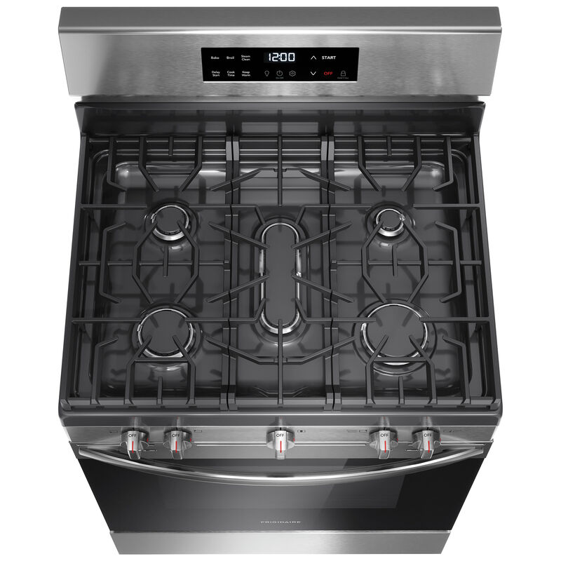 Frigidaire 30 in. 5.1 cu. ft. Gas Range with 5 Sealed Burners - Stainless Steel, , hires