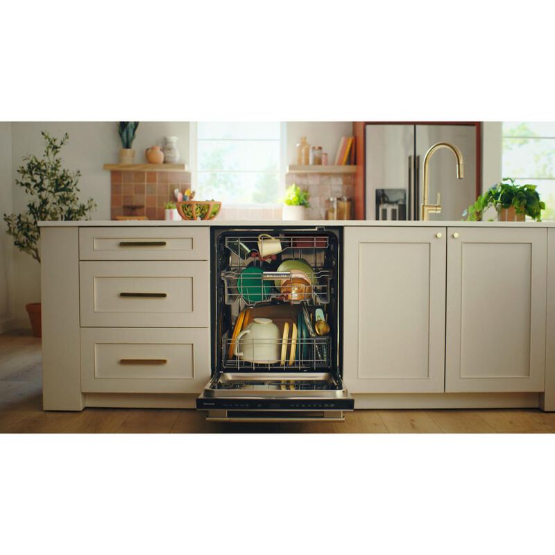 KitchenAid 24 in. Top Control Dishwasher with 44 dBA Sound Level, 3rd-Rack & ProDry System - Stainless Steel with PrintShield Finish, , hires