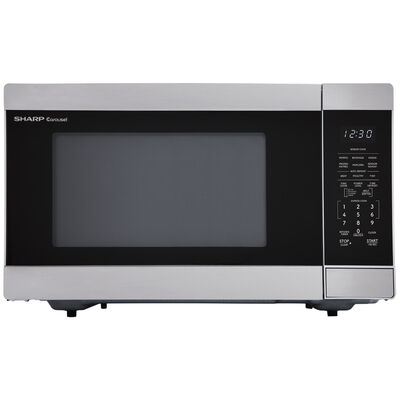 Sharp 22 in. 1.6 cu. ft. Countertop Microwave with 10 Power Levels & Sensor Cooking Controls - Stainless Steel | SMC1662KS