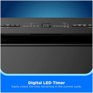 Midea 24 in. Front Control Flush-Mount Dishwasher with 52 dBA Sound level, Auto Open Door & Pocket Handle - Black, , hires