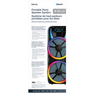 Borne Portable Party Speaker System - Black, , hires