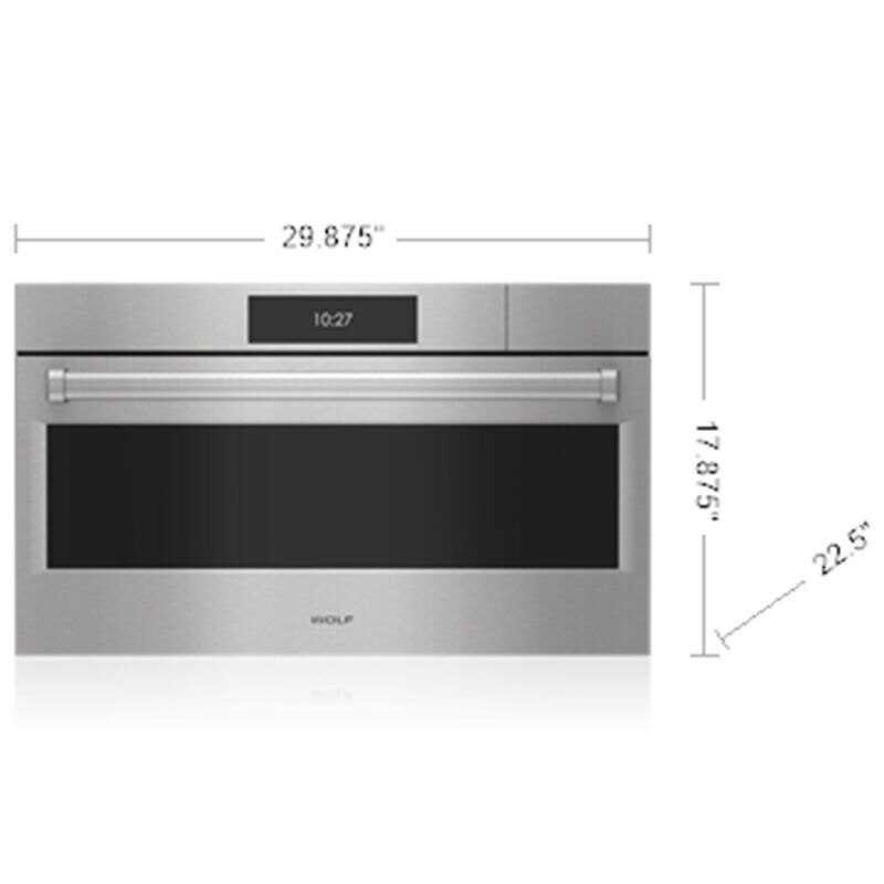 Wolf E Series 30 in. 2.4 cu. ft. Steam Electric Single Wall Oven with Dual Convection - Stainless Steel, , hires