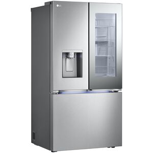 LG 36 in. 25.5 cu. ft. Smart Counter Depth French Door Refrigerator with Ice & Water Dispenser - PrintProof Stainless Steel, PrintProof Stainless Steel, hires