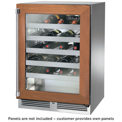 Perlick C-Series 24 in. Undercounter Wine Reserve with Metal Racks, Single Temperature Zone & 45 Bottle Capacity - Custom Panel Ready | HC24WB-4-4R