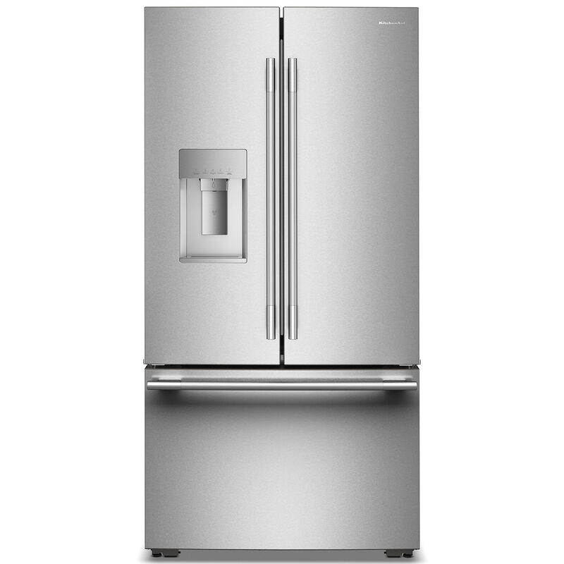KitchenAid 36 in. 23.9 cu. ft. Counter Depth French Door Refrigerator with Ice & Water Dispenser - Stainless Steel with PrintShield Finish, , hires