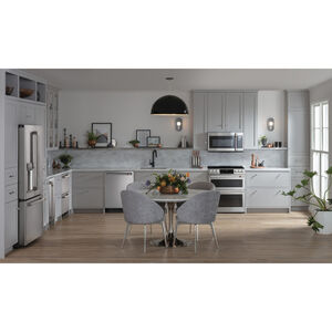 Cafe 30 in. 6.7 cu. ft. Smart Air Fry True European Convection Double Oven Slide-In Electric Range with 5 Induction Burners - Stainless Steel, Stainless Steel, hires