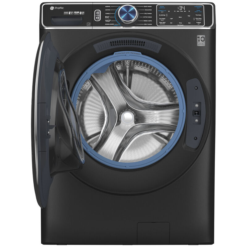 GE Profile 28 in. 5.3 cu. ft. Smart Front Load Steam Washer with Adaptive SmartDispense UltraFresh Vent System Plus with OdorBlock - Carbon Graphite, , hires