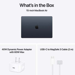 Apple MacBook Air (2026) 15 in. Notebook with Apple Intelligence, Apple M5 10-Core CPU, 10-Core GPU, 16 GB RAM, 512 GB SSD, up to 18 Hrs. of Battery Life & Mac OS - Midnight, , hires