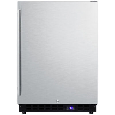 Summit Commercial 24" 4.7 Cu. Ft. Built-In/Freestanding Upright Compact Freezer with Adjustable Shelves & Digital Control - Stainless Steel | SCFF53BCSS