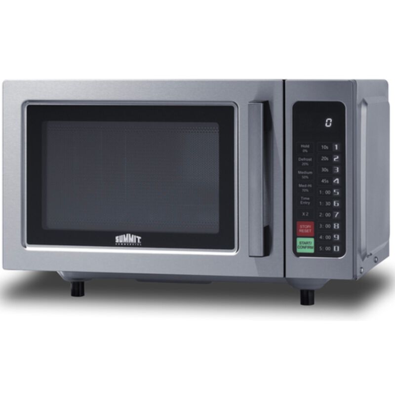 Summit 19 in. 0.9 cu. ft. 1000W Countertop Commercial Microwave - Stainless Steel, , hires