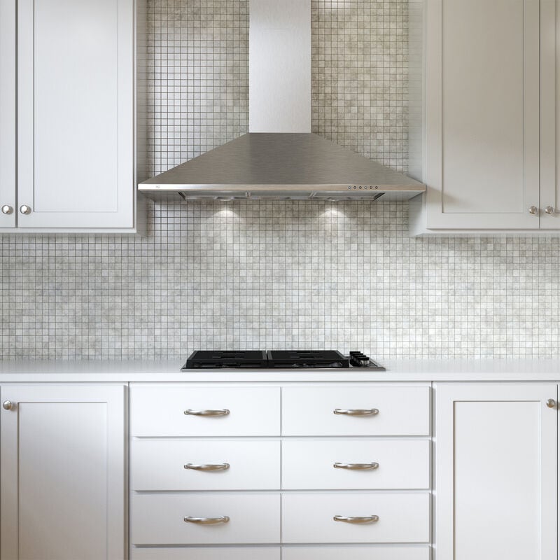 XO 42 in. Convertible Chimney Style Range Hood with 600 CFM, 3 Fan Speeds & 2 LED Lights - Stainless Steel, , hires