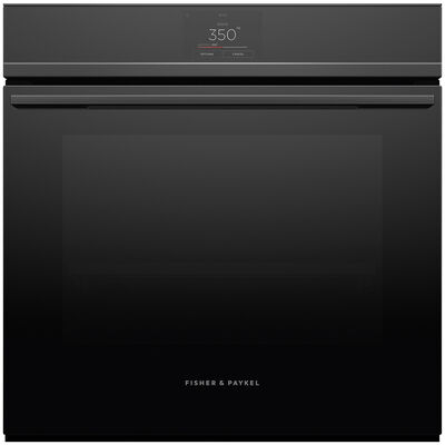 Fisher & Paykel Series 9 24 in. 3.0 cu. ft. Electric Smart Wall Oven with Standard Convection & Self Clean - Black | OB24SDPTB1
