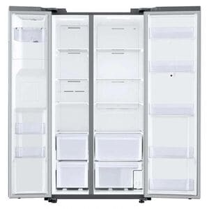Samsung Family Hub Series36 in. 26.7 cu. ft. Smart Side by Side Refrigerator with Ice & Water Dispenser - Stainless Steel, Stainless Steel, hires