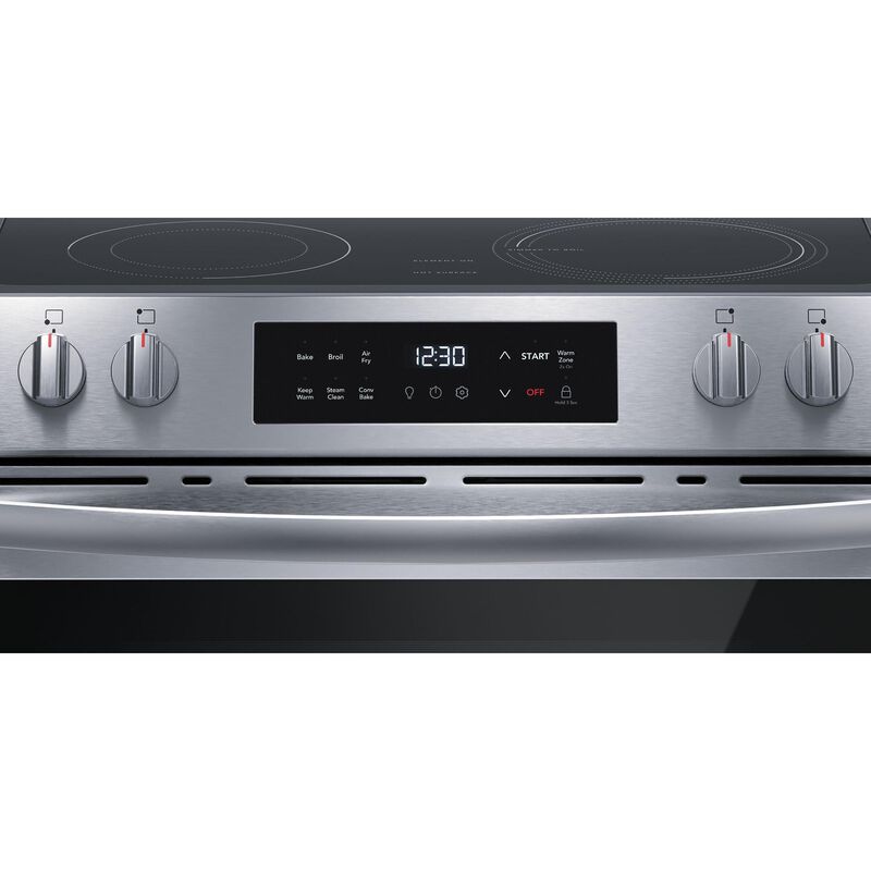 Frigidaire 30 in. 5.3 cu. ft. Air-Fry Standard Convection Electric Range with Smoothtop Burners - Stainless Steel, , hires