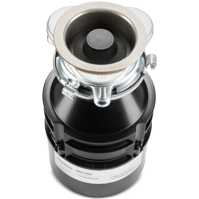 Whirlpool 1/2 HP Continuous Feed Waste Disposer with 1725 RPM & Anti-Jam - Black, , hires
