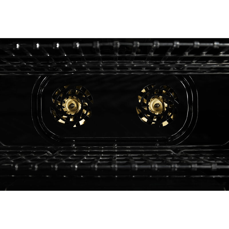 JennAir Noir Series 36 in. 5.1 cu. ft. Smart True European Convection Dual Fuel Range with 4 Sealed Burners & Grill - Stainless Steel, , hires