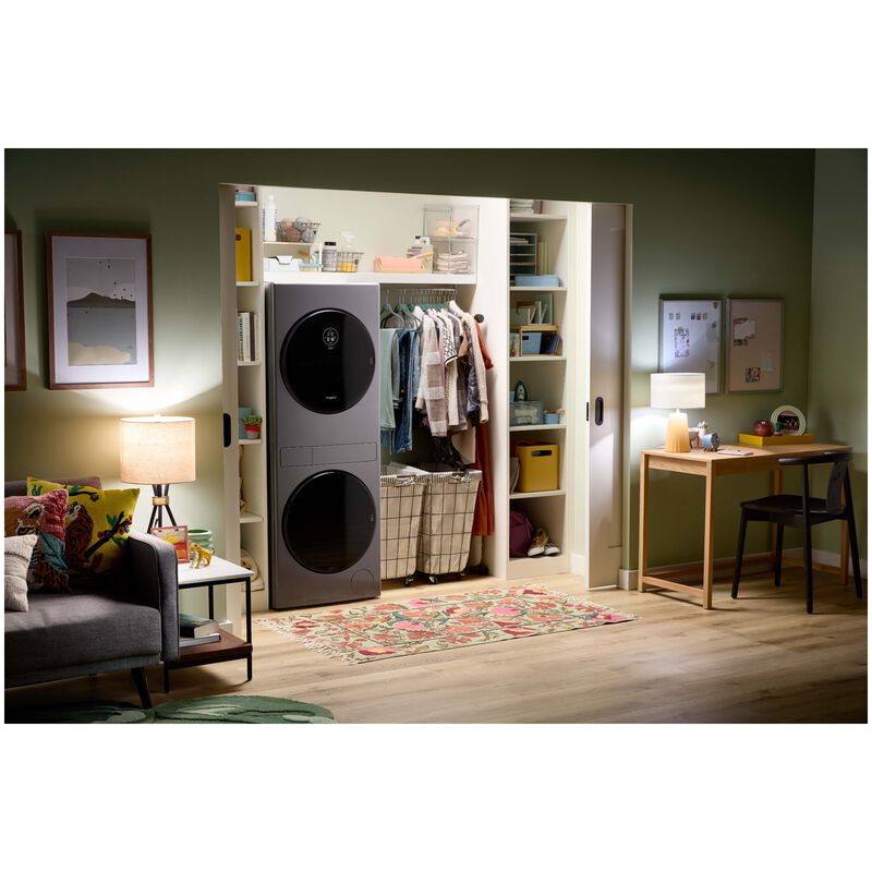 Whirlpool 24 in. 2.7 cu. ft. Electric Front Load Ventless Heat Pump Laundry Center with Sanitize Cycle & Sensor Dry - Titanium Metallic, Titanium, hires