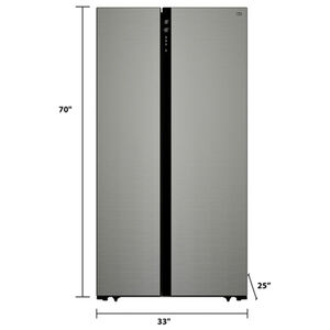 Avanti 33 in. 15.6 cu. ft. Counter Depth Side by Side Refrigerator - Stainless Steel, , hires