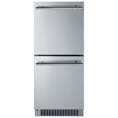 Summit 30 in. 2.5 cu. ft. Outdoor Refrigerator Drawer - Stainless  Steel/Panel Ready